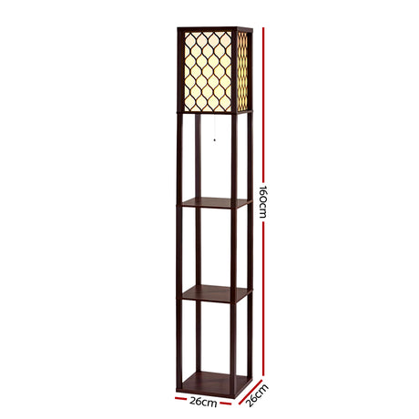 Elegant Floor Lamp with 3-Tier Storage Shelf