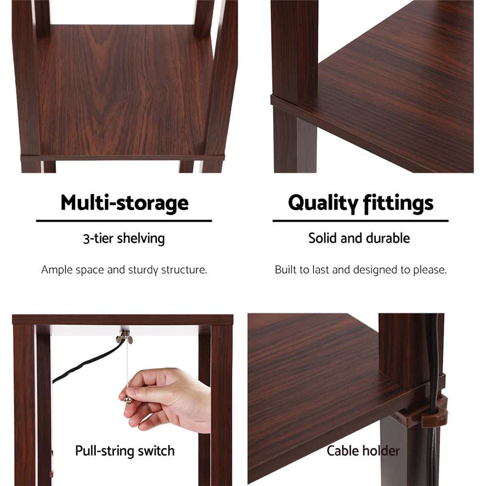 Elegant Floor Lamp with 3-Tier Storage Shelf