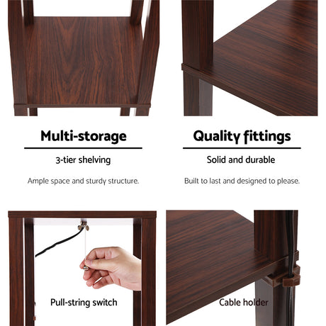 Elegant Floor Lamp with 3-Tier Storage Shelf