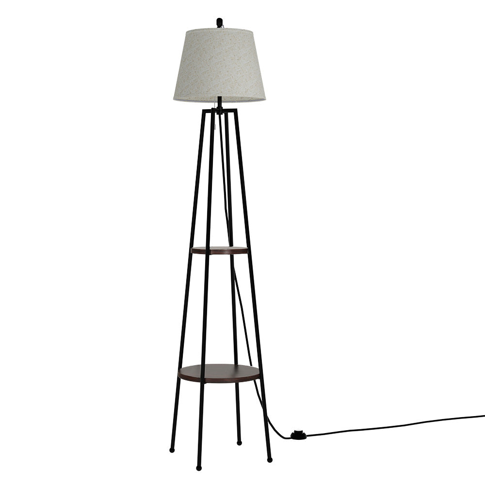 Elegant 2-Tier LED Floor Lamp with Storage