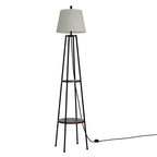 Elegant 2-Tier LED Floor Lamp with Storage