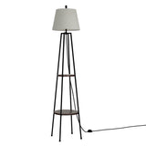 Elegant 2-Tier LED Floor Lamp with Storage