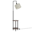Adjustable Floor Lamp with 2-Tier Shelf