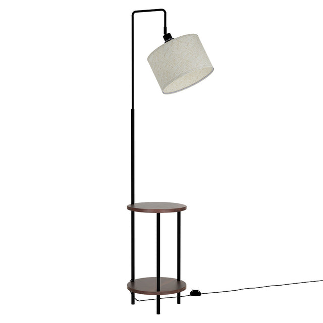 Adjustable Floor Lamp with 2-Tier Shelf