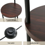 Adjustable Floor Lamp with 2-Tier Shelf