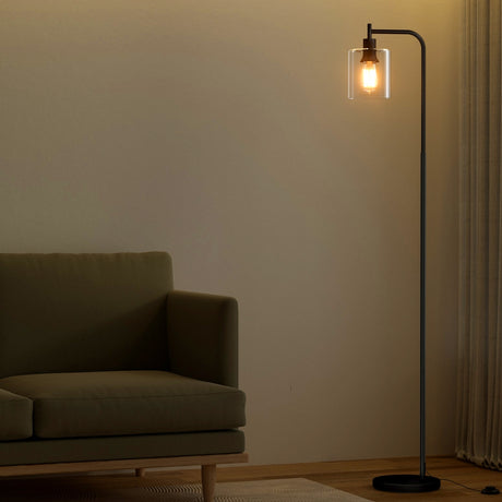 Modern Glass Shade Floor Lamp for Home