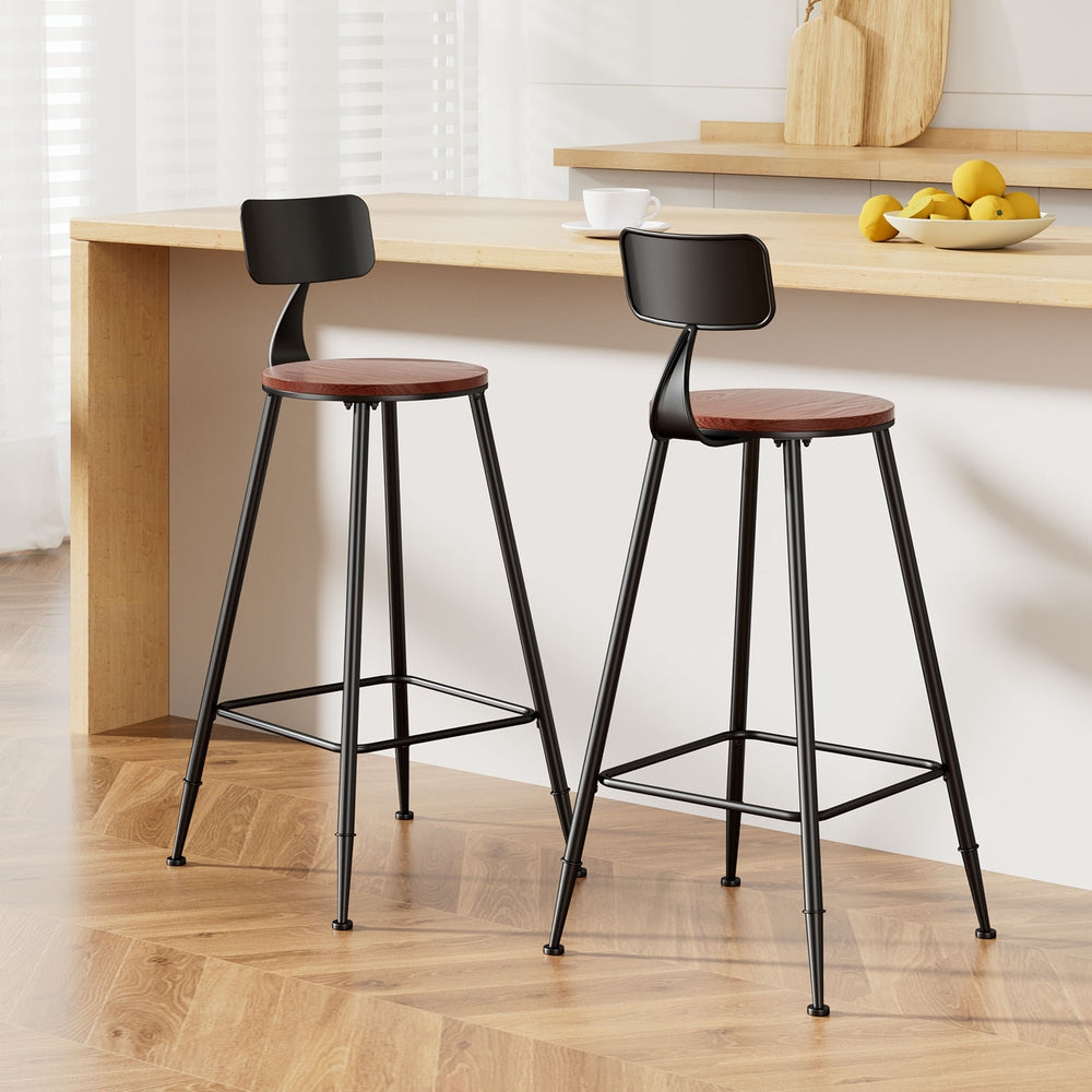 Artiss Vintage Metal Bar Stools - Set of 2