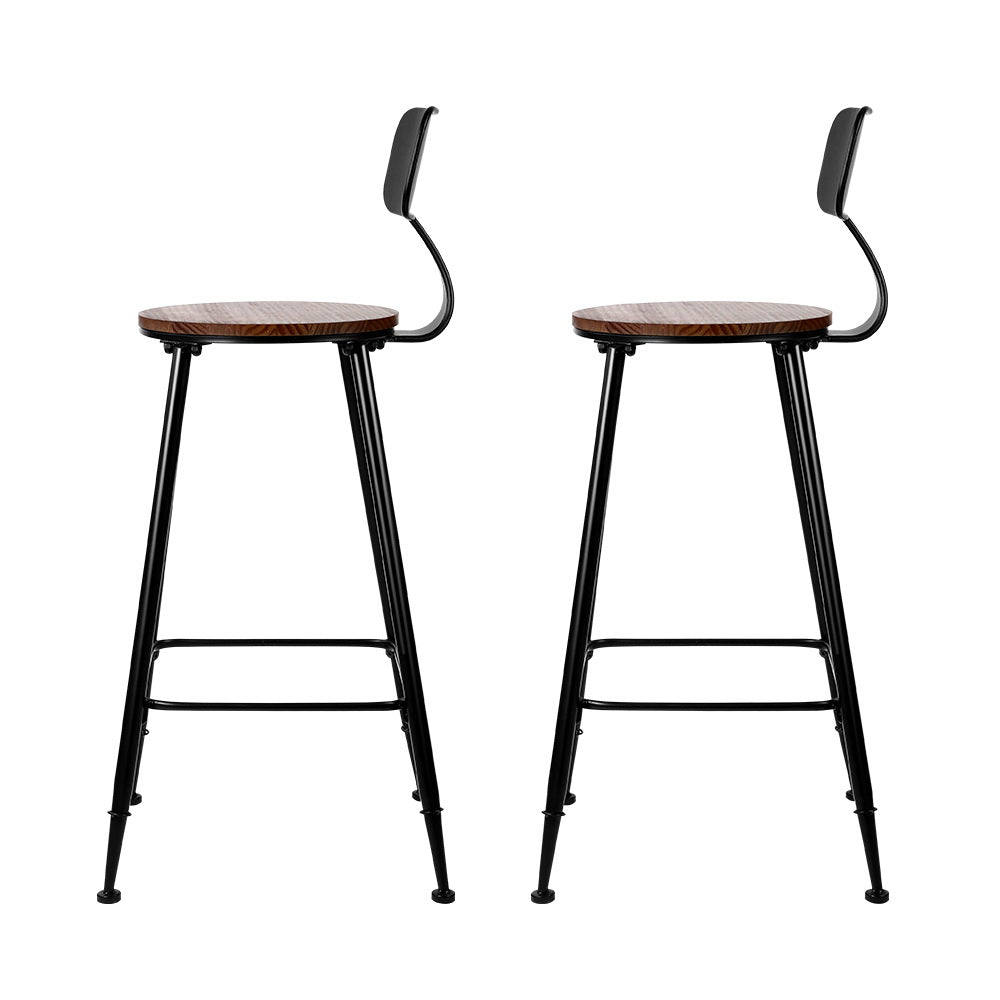 Artiss Vintage Metal Bar Stools - Set of 2