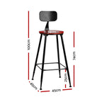 Artiss Vintage Metal Bar Stools - Set of 4
