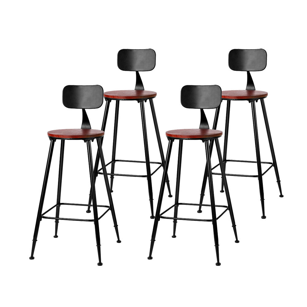 Artiss Vintage Metal Bar Stools - Set of 4