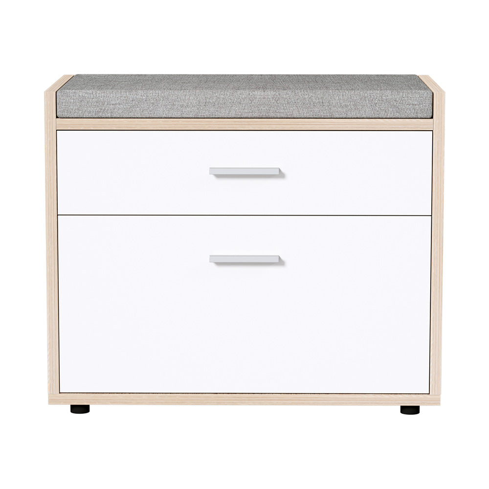 Elegant White Shoe Rack Cabinet Bench