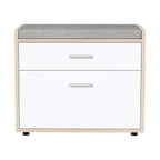 Elegant White Shoe Rack Cabinet Bench