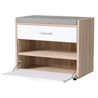 Elegant White Shoe Rack Cabinet Bench