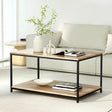 Artiss 93CM Rectangular Walnut Coffee Table