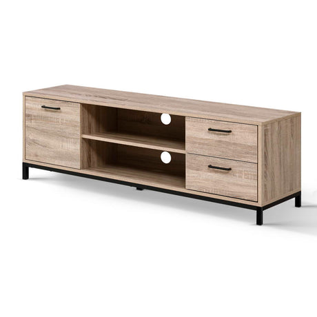 Artiss Tania 132cm Oak & Black TV Cabinet