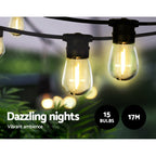 Allure Home Collections 17m Solar Festoon Lights