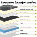 Giselle Bedding 35cm Euro Top Pocket Spring Mattress