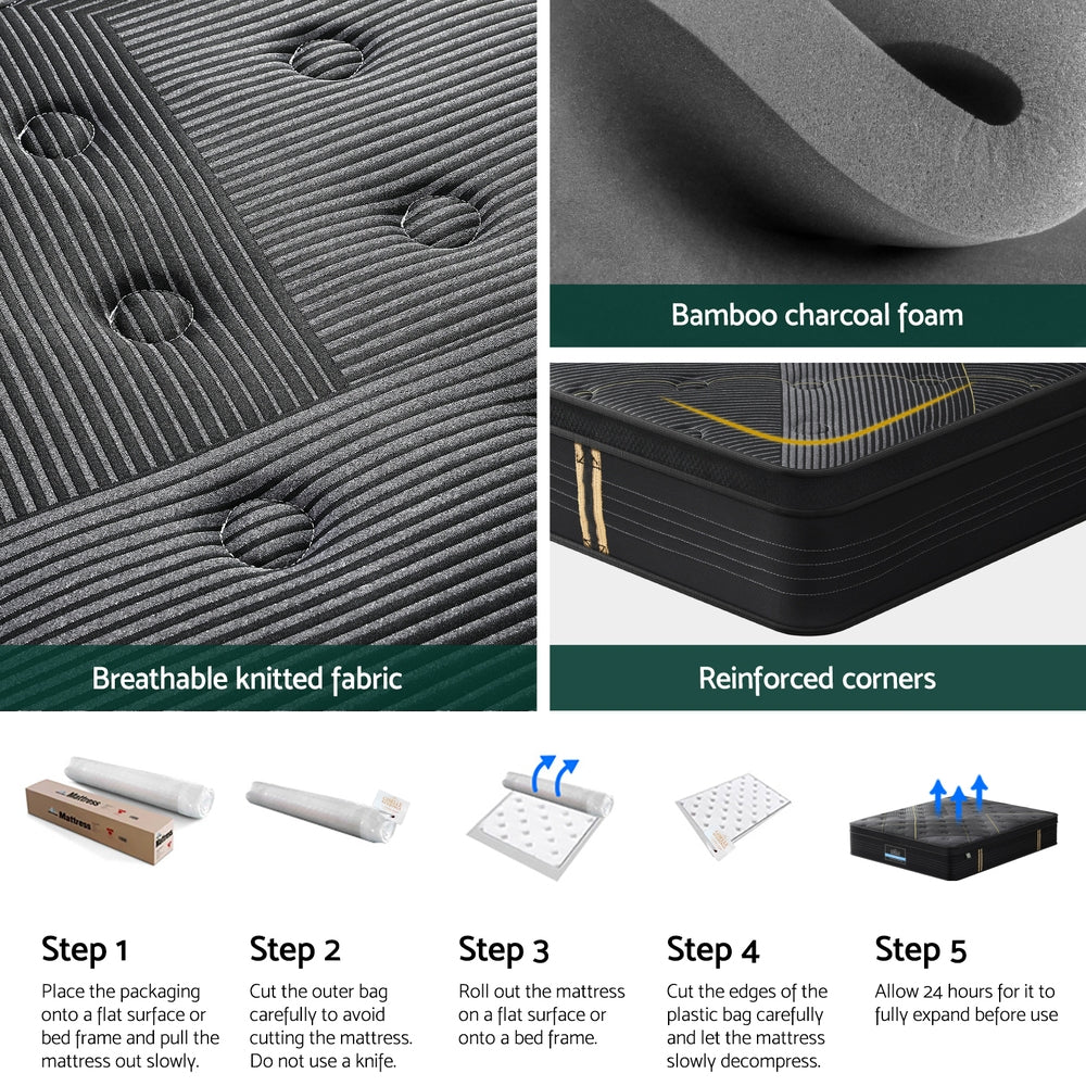 Giselle Bedding 35cm Euro Top Pocket Spring Mattress