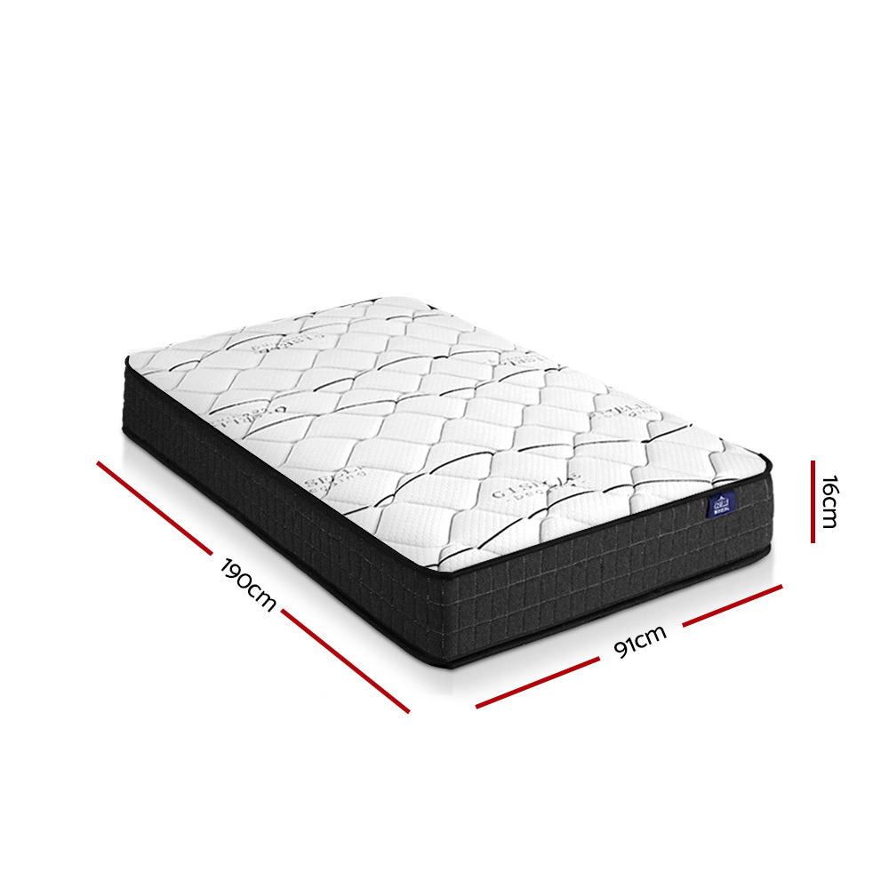 Giselle Bedding 16cm Medium Firm Bonnell Spring Mattress