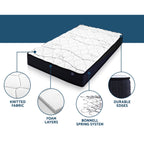 Giselle Bedding 16cm Medium Firm Bonnell Spring Mattress