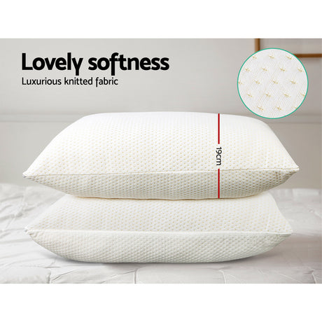 Giselle Bedding Memory Foam Pillow Twin Pack