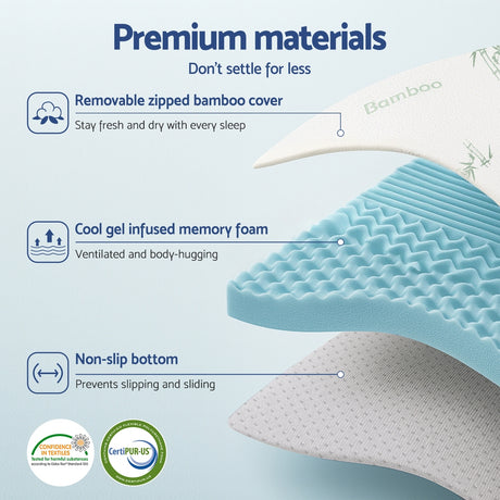 Giselle Bedding 7-Zone Memory Foam Topper