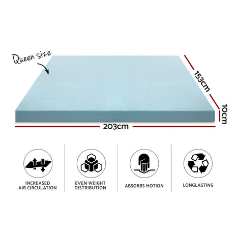 Giselle Bedding Cool Gel Memory Foam Topper