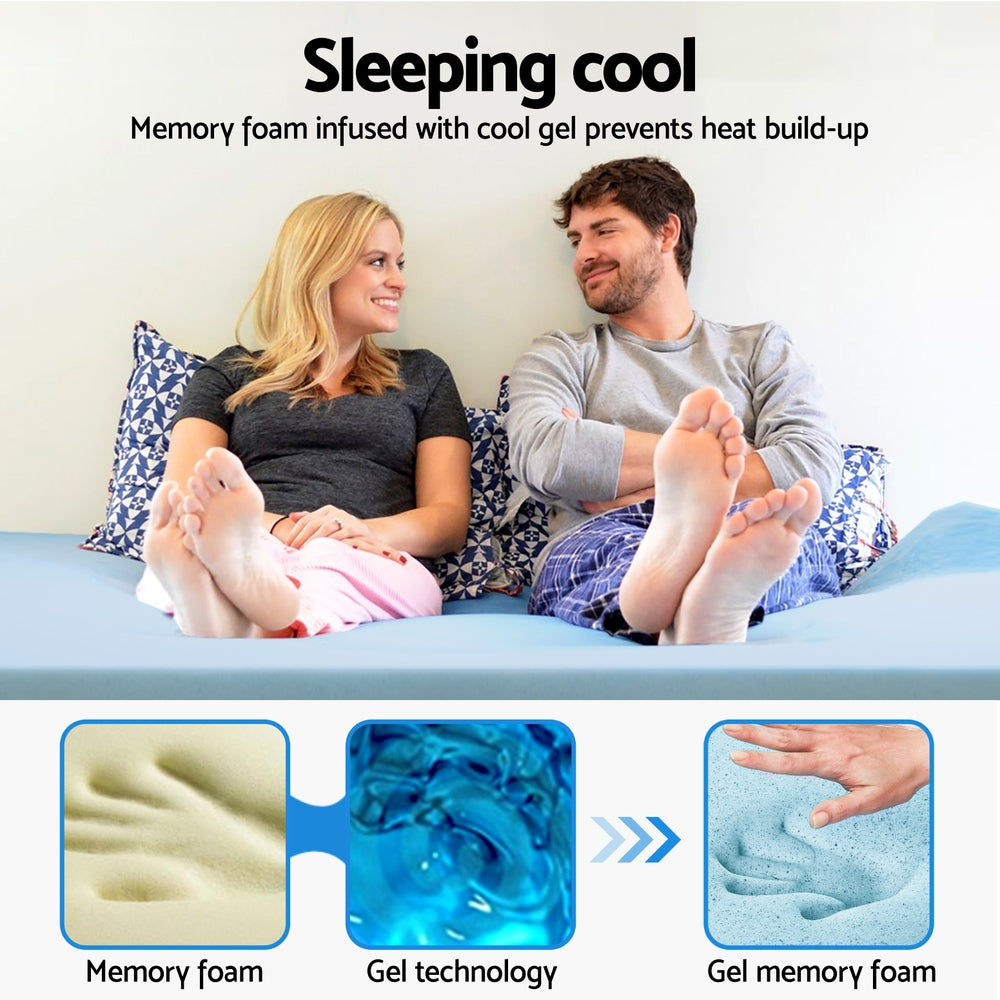 Giselle Bedding Cool Gel Memory Foam Topper
