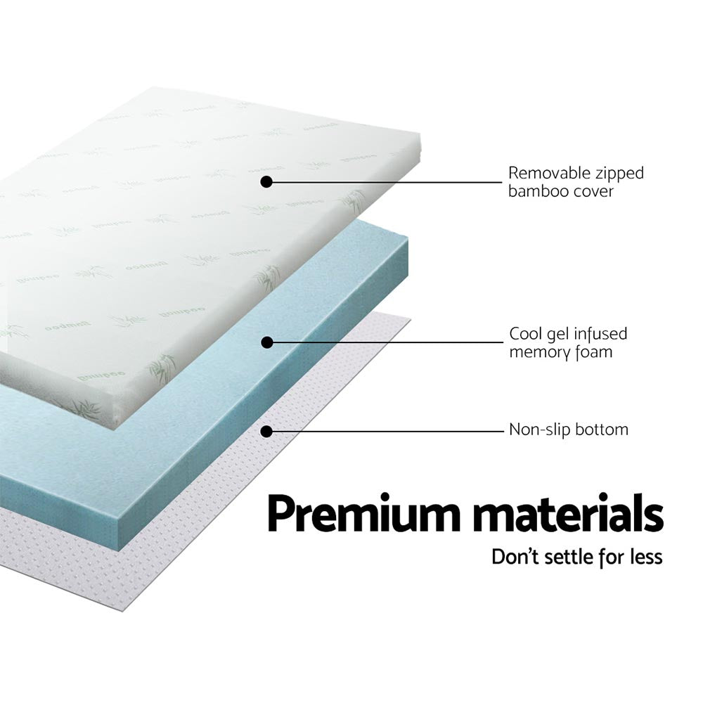 Giselle Bedding 8cm Cool Gel Memory Foam Topper