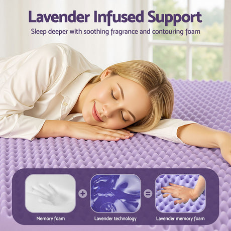 Giselle 5cm Lavender-Infused Memory Foam Topper