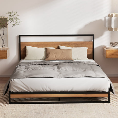 Artiss Metal Bed Frame Double Size Beds Platform with Mattress