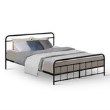 Artiss LEO Queen Metal Bed Frame - Black