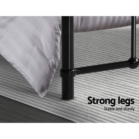 Artiss LEO Queen Metal Bed Frame - Black