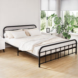 Artiss LEO Queen Metal Bed Frame - Black