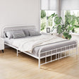 Artiss Leo Queen Metal Bed Frame - White