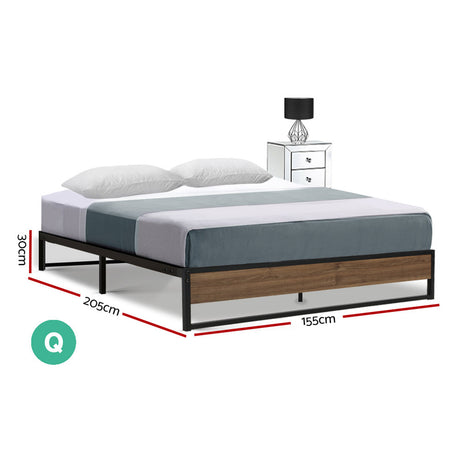 Artiss Oslo Metal Bed Frame - Queen