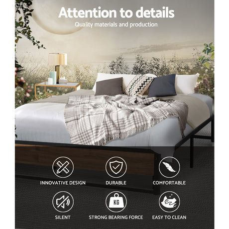 Artiss Oslo Metal Bed Frame - Queen