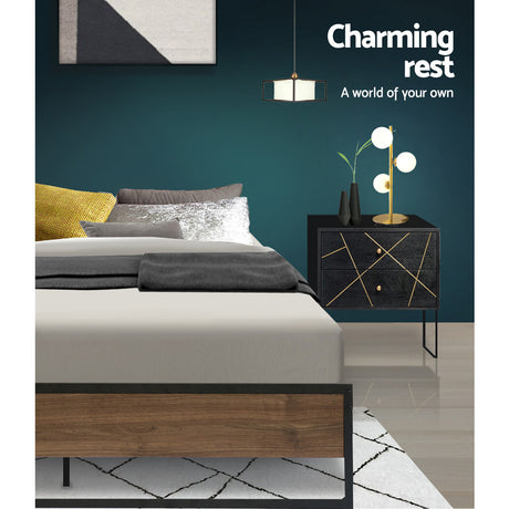 Artiss Oslo Metal Bed Frame - Queen