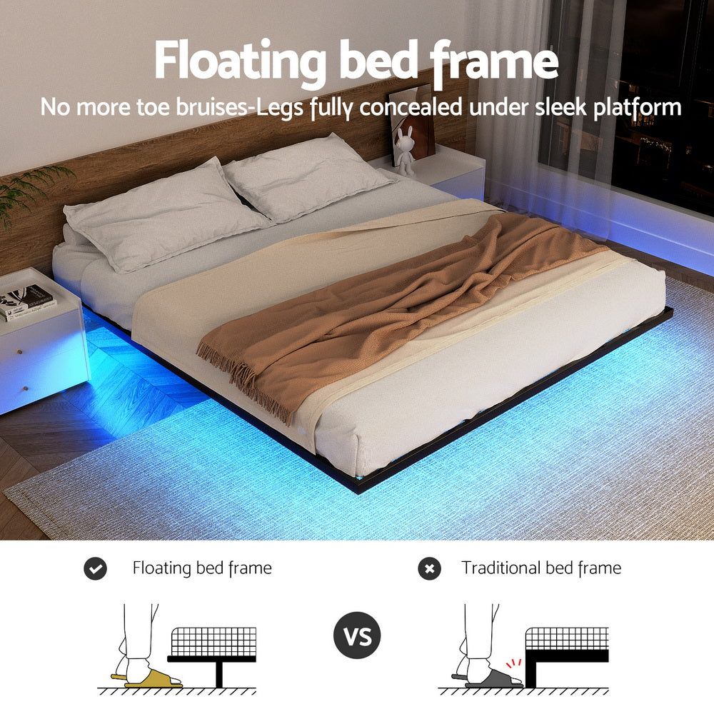 Artiss Queen Floating Metal Bed Frame