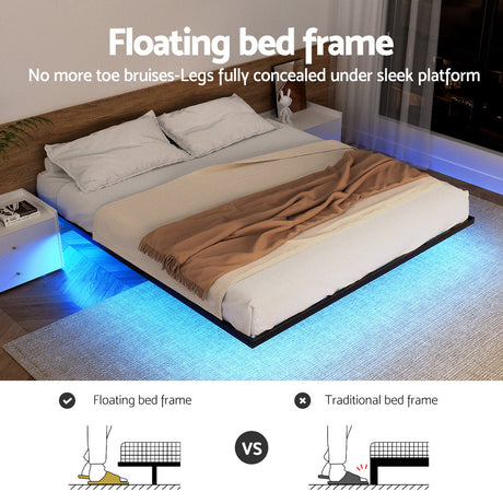 Artiss Queen Floating Metal Bed Frame