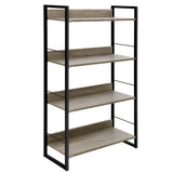 Artiss 4-Tier Bookshelf in NOE Black and Oak