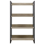 Artiss 4-Tier Bookshelf in NOE Black and Oak