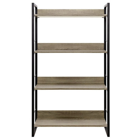 Artiss 4-Tier Bookshelf in NOE Black and Oak