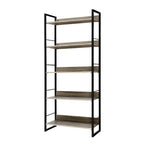 Artiss 5-Tier Bookshelf in Black and Oak