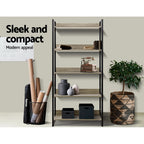 Artiss 5-Tier Bookshelf in Black and Oak