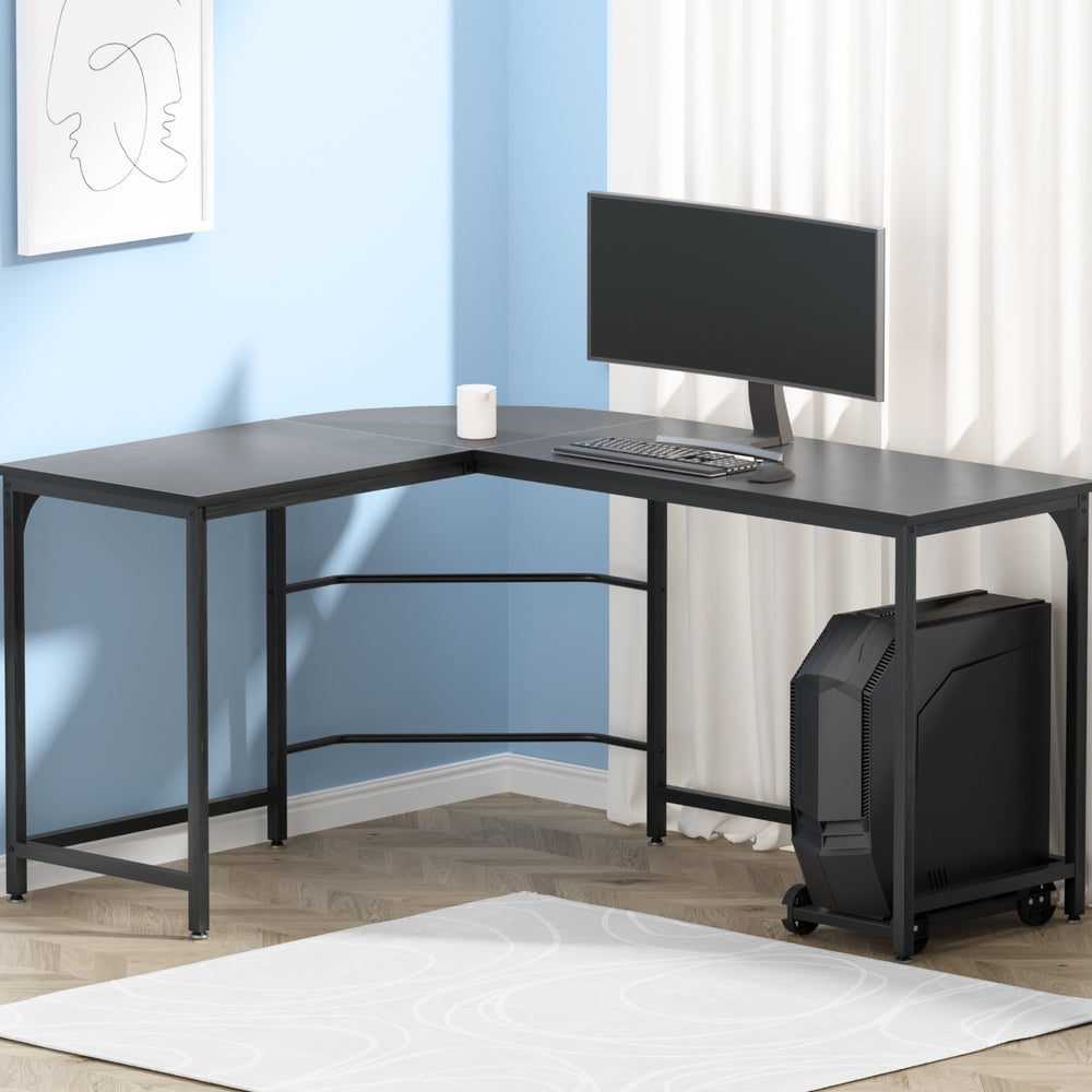 Artiss L-Shape Computer Desk with CPU Stand