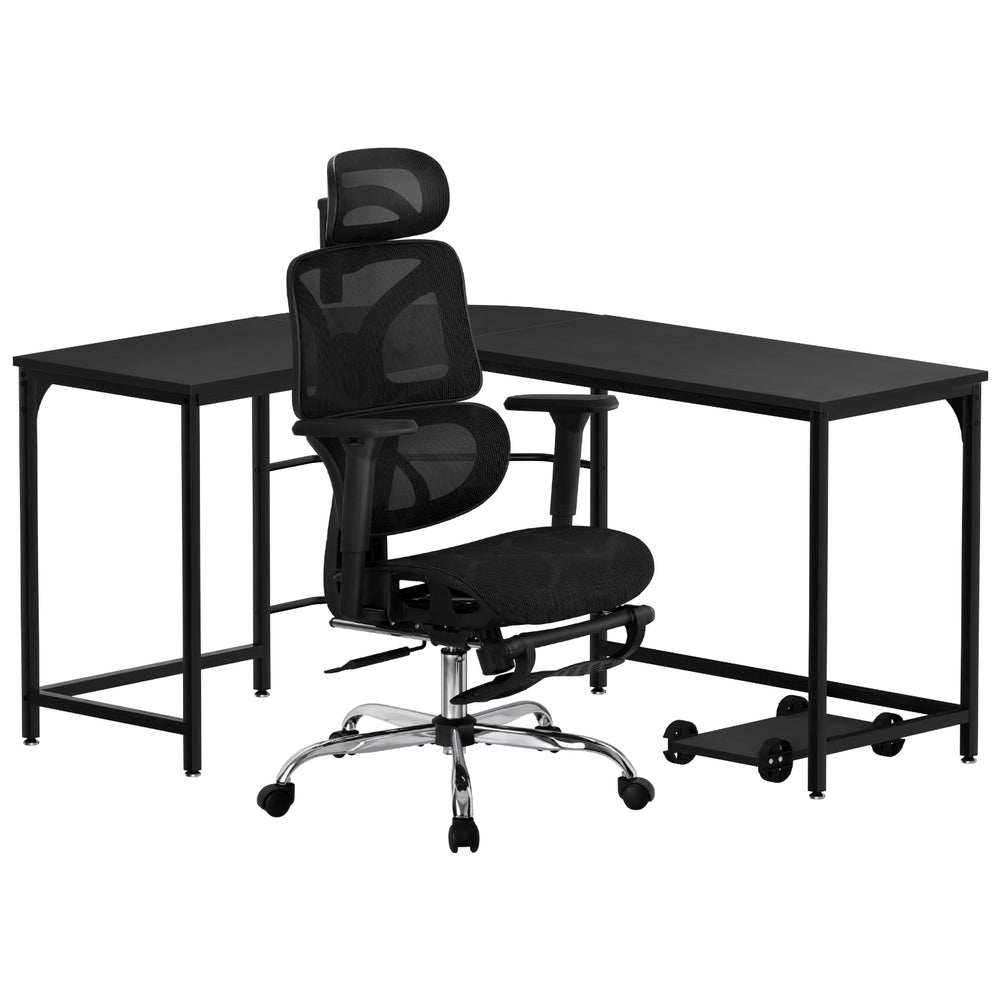 Artiss L-Shape Computer Desk & Ergonomic Chair