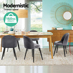 Velvet Curved Dining Chairs Set of 4