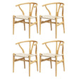 Elegant Wishbone Backrest Dining Chair Set