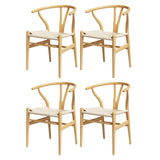 Elegant Wishbone Backrest Dining Chair Set